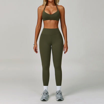 Women's Backless Yoga Fitness Set